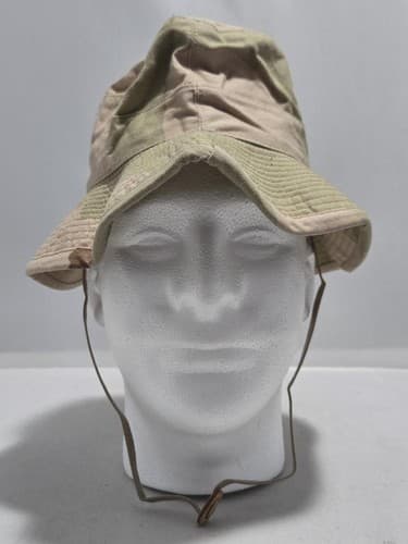 US Army DCU Desert Camo Boonie Hat 3-Color Sun Hat USGI Size 6 1/2 #Q41q - Thumbnail 2