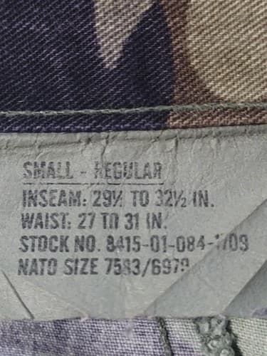 USGI BDU Woodland Winter Field Pants Trousers Small Regular NSN 8415-01-084-1709 - Thumbnail 5