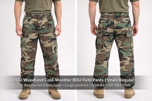 USGI BDU Woodland Winter Field Pants Trousers Small Regular NSN 8415-01-084-1709 - Thumbnail 2