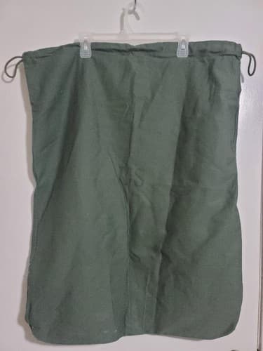 Barracks Cotton Laundry Bag Green NSN: 8465-00-530-3692 #B5b - Thumbnail 2