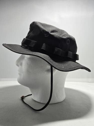 US Military Issued Type II Sun Hot Weather Boonie Hat Black Size 7 #G107g - Thumbnail 5