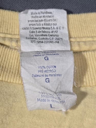Texas Established 1845 Graphic T-Shirt Yellow Crew Neck Size Large #G65g - Thumbnail 7