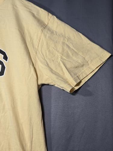 Texas Established 1845 Graphic T-Shirt Yellow Crew Neck Size Large #G65g - Thumbnail 4