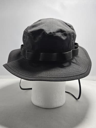 US Military Issued Type II Sun Hot Weather Boonie Hat Black Size 7 #G107g - Thumbnail 4