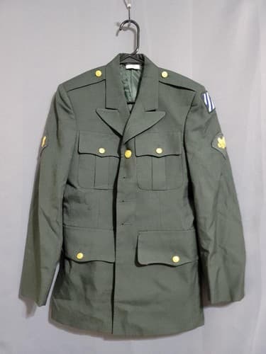 Vintage US Army Jacket Military Service Dress Uniform Size: 35/S #30u