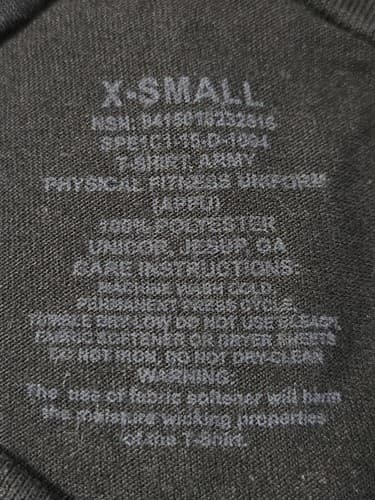 US Army APFU XS Shirt Lot Short & Long Sleeve PT Uniform Black Gold VGC P75p - Thumbnail 7