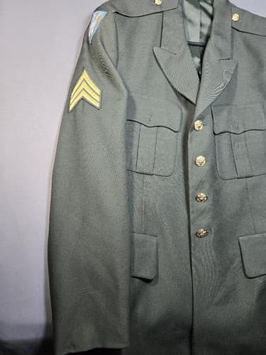 US Army Class A Dress Green Uniform Jacket Recruiting Command Men's 42L #G112g - Thumbnail 3