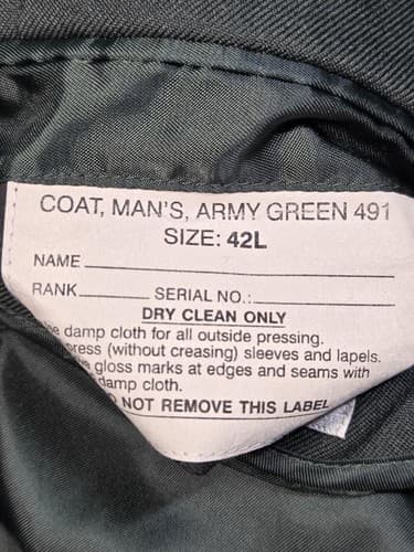 US Army Class A Dress Green Uniform Jacket Recruiting Command Men's 42L #G112g - Thumbnail 7