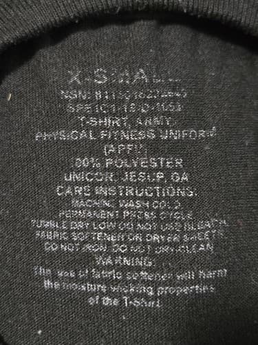 US Army APFU XS Shirt Lot Short & Long Sleeve PT Uniform Black Gold VGC P75p - Thumbnail 4