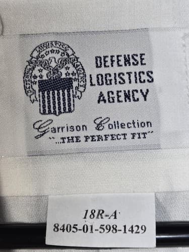 Defense Logistics Agency White Military Dress Shirt Men's Size 18 Regular #G105g - Thumbnail 8