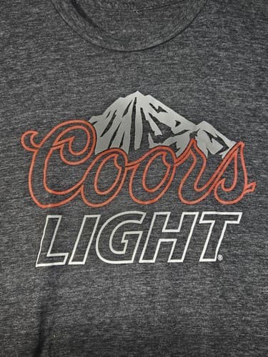 Coors Light Mountain Logo T-Shirt Gray Womens Size Small #G110g - Thumbnail 5