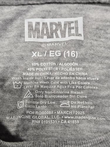 Marvel Spider-Man Miles Morales Graphic T-Shirt Gray Youth Size XL #G100g - Thumbnail 7