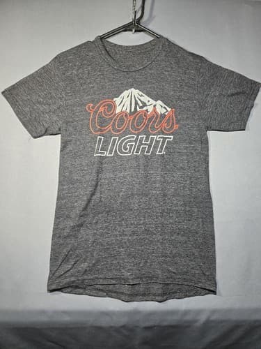 Coors Light Mountain Logo T-Shirt Gray Womens Size Small #G110g - Thumbnail 2