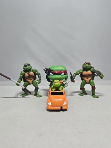 TMNT Teenage Mutant Ninja Turtles Action Figure Lot of 4 Mikey Raph Don #T55t