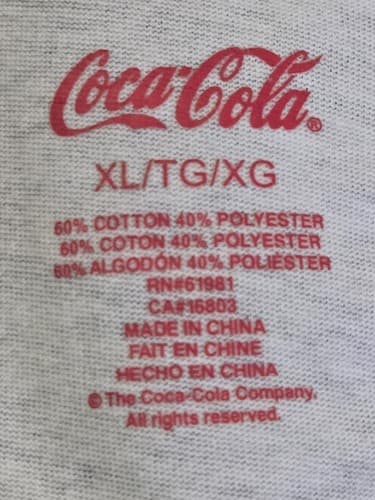 Official Coca-Cola White Graphic T-Shirt Short Sleeve Men's Size XL Classic VGC - Thumbnail 3