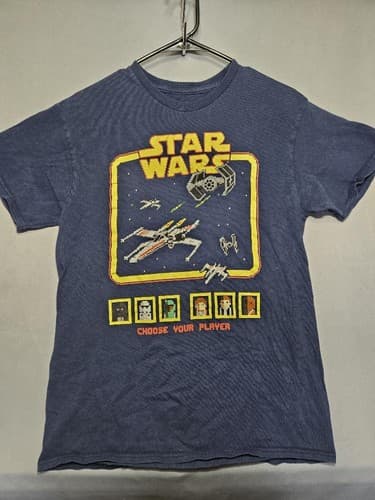 Star Wars Men's Mad Engine Retro Pixel Game Graphic T-Shirt Blue Medium #S50t - Thumbnail 2