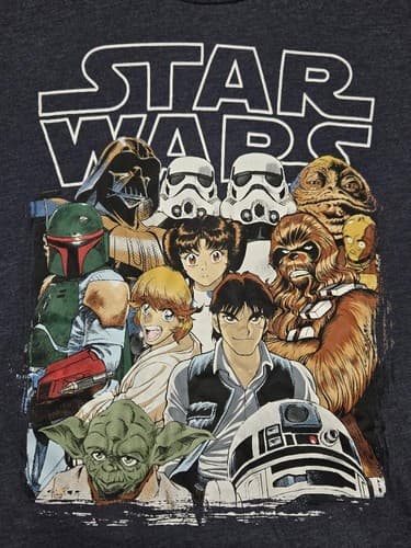 Star Wars Men's Mad Engine Anime Character Graphic Long Sleeve Shirt XL #R81k - Thumbnail 5