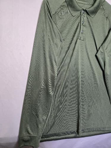 5.11 Tactical Series Men's Performance Long Sleeve Polo Shirt OD Green Large S51 - Thumbnail 3
