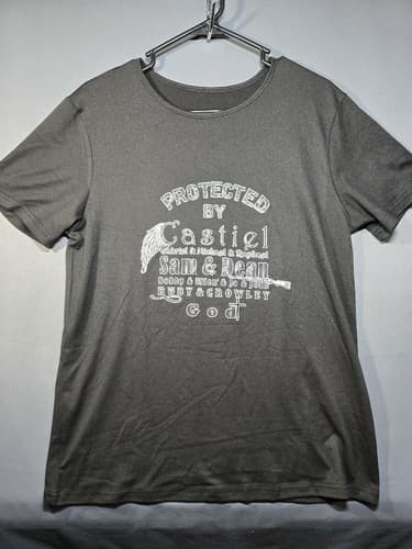 Supernatural Join the Hunt Graphic T-Shirt Black Men's S Castiel Sam Dean #G104g - Thumbnail 2