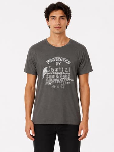 Supernatural Join the Hunt Graphic T-Shirt Black Men's S Castiel Sam Dean #G104g