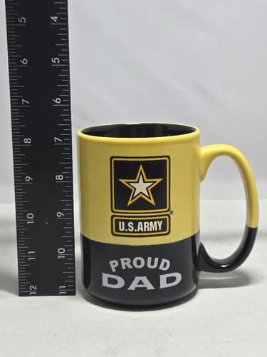Lot of 2 US Army Coffee Mugs White Ceramic Military Pride Cup Set #T57t - Thumbnail 6