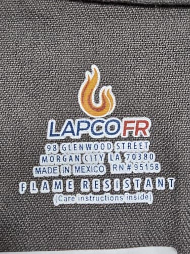 Lapco FR Flame Resistant Gray Work Shirt Reflective Tape Men's 2XL Regular #R79k - Thumbnail 8