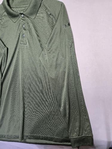 5.11 Tactical Series Men's Performance Long Sleeve Polo Shirt OD Green Large S51 - Thumbnail 4
