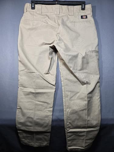 Dickies 826 Slim Taper Work Pants Khaki Tan Men's Size 34x30 Flex Stretch #G102g - Thumbnail 4