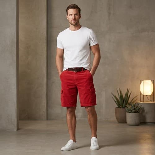Lot of 3 Men's Cargo & Casual Shorts Mixed Brands Size 36 & 38 #R80k - Thumbnail 4