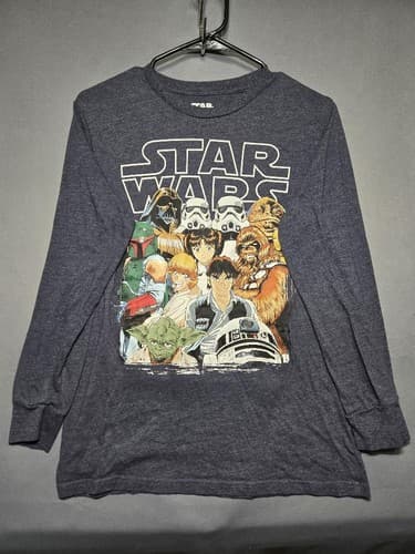 Star Wars Men's Mad Engine Anime Character Graphic Long Sleeve Shirt XL #R81k - Thumbnail 2