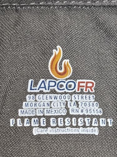 Lot of 2 Lapco Flame Resistant Gray Work Shirt Reflective Tape Men's 2XL Reg R75 - Thumbnail 9