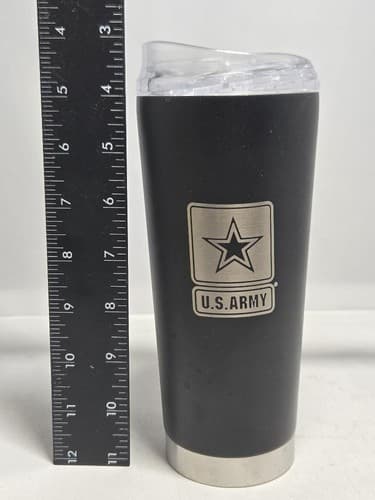 Lot of 2 US Army Coffee Mugs White Ceramic Military Pride Cup Set #T57t - Thumbnail 3