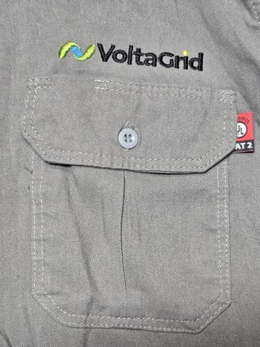 Lot of 2 Lapco Flame Resistant Gray Work Shirt Reflective Tape Men's 2XL Reg R75 - Thumbnail 7