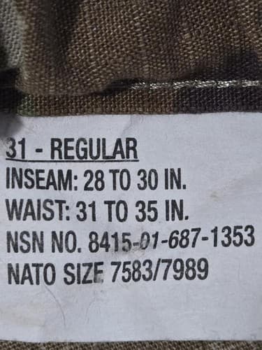 USGI IHWCU OCP Multicam Female Combat Pants 31R Lightweight Trousers #M78m - Thumbnail 4