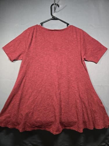 LuLaRoe Randy T-Shirt Short Sleeve Colorblock Baseball Tee Blue Floral Sz S T75t - Thumbnail 2