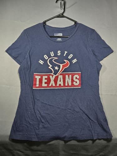 Lot of 4 Houston Texans NFL Men’s T-Shirts (1 XL, 2 L, 1 M) Navy Blue Red Fan - Thumbnail 2