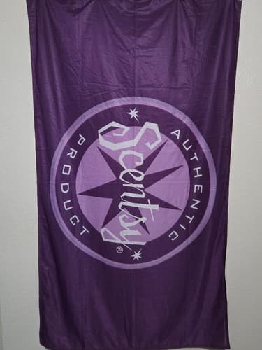 Authentic Scentsy Product Purple Logo Flag Banner Wall Hanging Decor #M88m