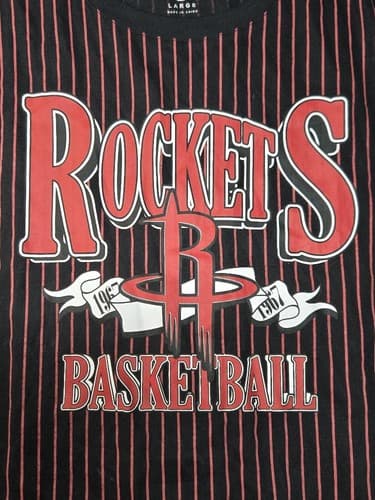 NBA Houston Rockets Women’s Bundle: 2 Large Tees + Medium Pullover, Red/Gray - Thumbnail 19