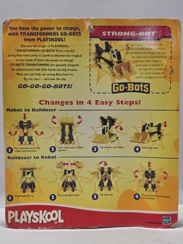 Transformers Go-Bots Strong-Bot 2002 Hasbro Playskool Bulldozer Figure New#M80m - Thumbnail 2