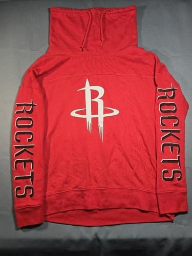 NBA Houston Rockets Women’s Bundle: 2 Large Tees + Medium Pullover, Red/Gray - Thumbnail 2