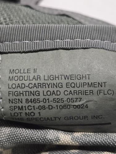 FIGHTING LOAD CARRIER VEST ACU NSN: 8465-01-525-0577 #D71d - Thumbnail 2