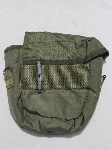 USGI 2QT Canteen Cover Olive Drab Carrier No Strap No Clips Military Surplus - Thumbnail 2