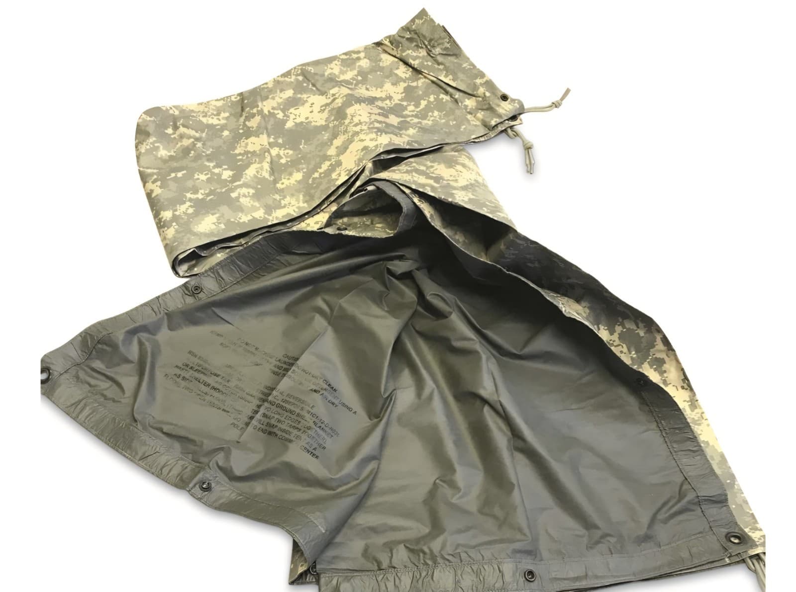 USGI ACU Reversible Field Tarpaulin Tarp 8340-01-600-4807 Camo #G26g - Thumbnail 4
