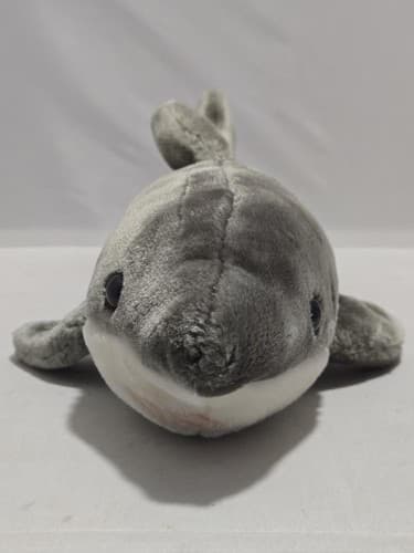 Aurora Shark Stuffed Animal Plush Soft Grey White Marine Toy #Q14q - Thumbnail 3