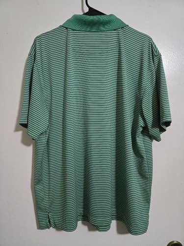 X-Large -PGA TOUR Men’s Golf Polo green striped Short Sleeve #H15h - Thumbnail 2