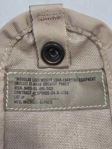 USGI Hand Grenade Pouch Molle II 3-Color Desert Camo Tactical #P49p - Thumbnail 4