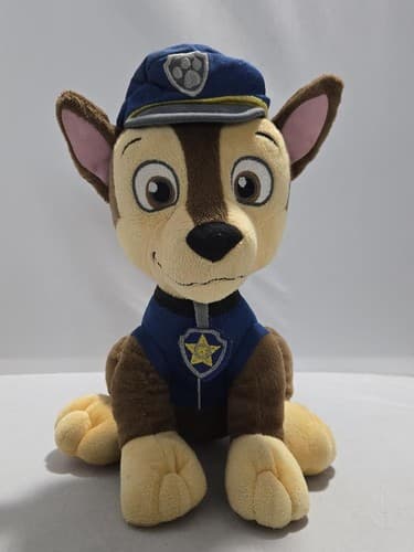 Nickelodeon Paw Patrol Chase 12 in. Plush Toy Stuffed Animal Puppy Dog #O46o