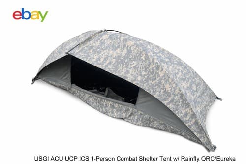 USGI ACU UCP ICS 1-Person Combat Shelter Tent w/ Rainfly ORC/Eureka