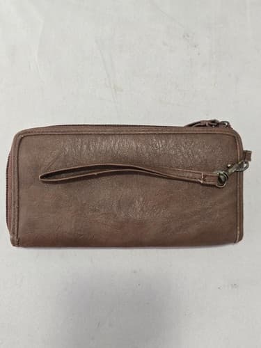 ICING Brown Wristlet Wallet Purse Bohemian Floral Circle Pattern #O70o - Thumbnail 2