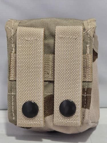 USGI Hand Grenade Pouch Molle II 3-Color Desert Camo Tactical #P49p - Thumbnail 2